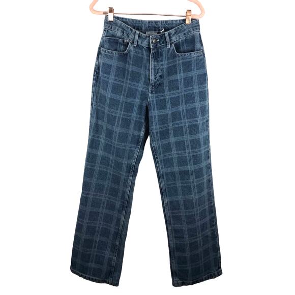 Ragged Priest Plaid Jeans Medium Wash Sz. 26 - Picture 2 of 11